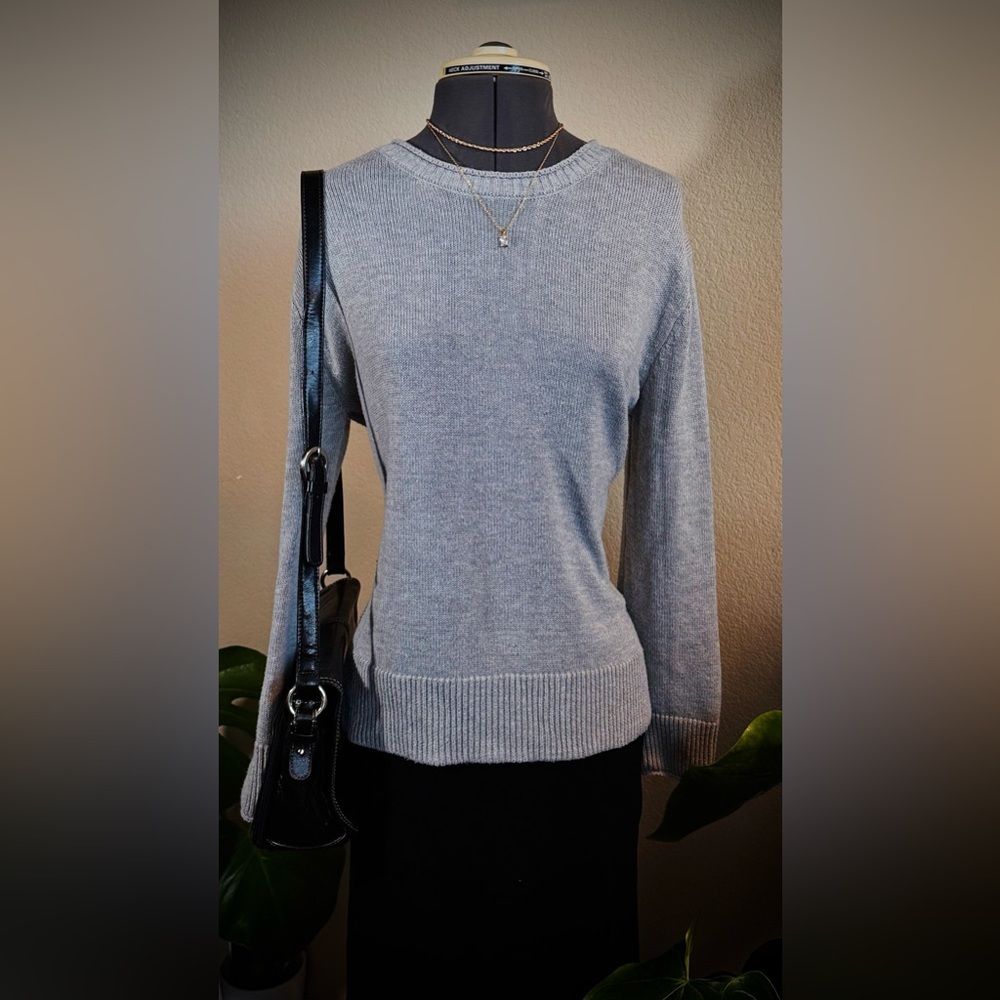 Anthropologie Rollneck Ella Moss Ribbed Crew Neck Sweater Top S